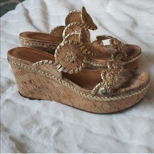 Jack Rogers cork wedges sz 9
